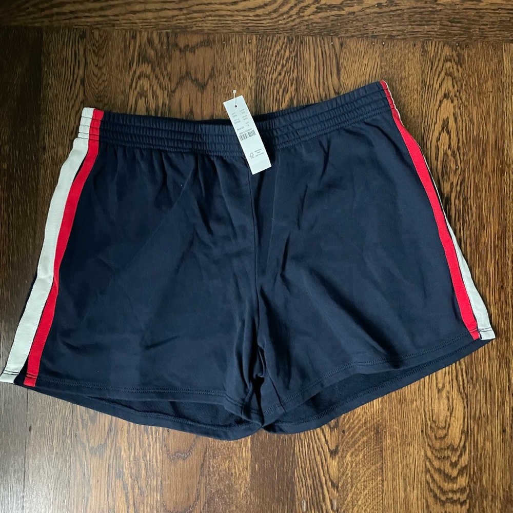 NWT! J. Crew Athletic Shorts in Navy with Red and White Stripes